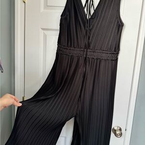 Elegant Black Pleated Jumpsuit